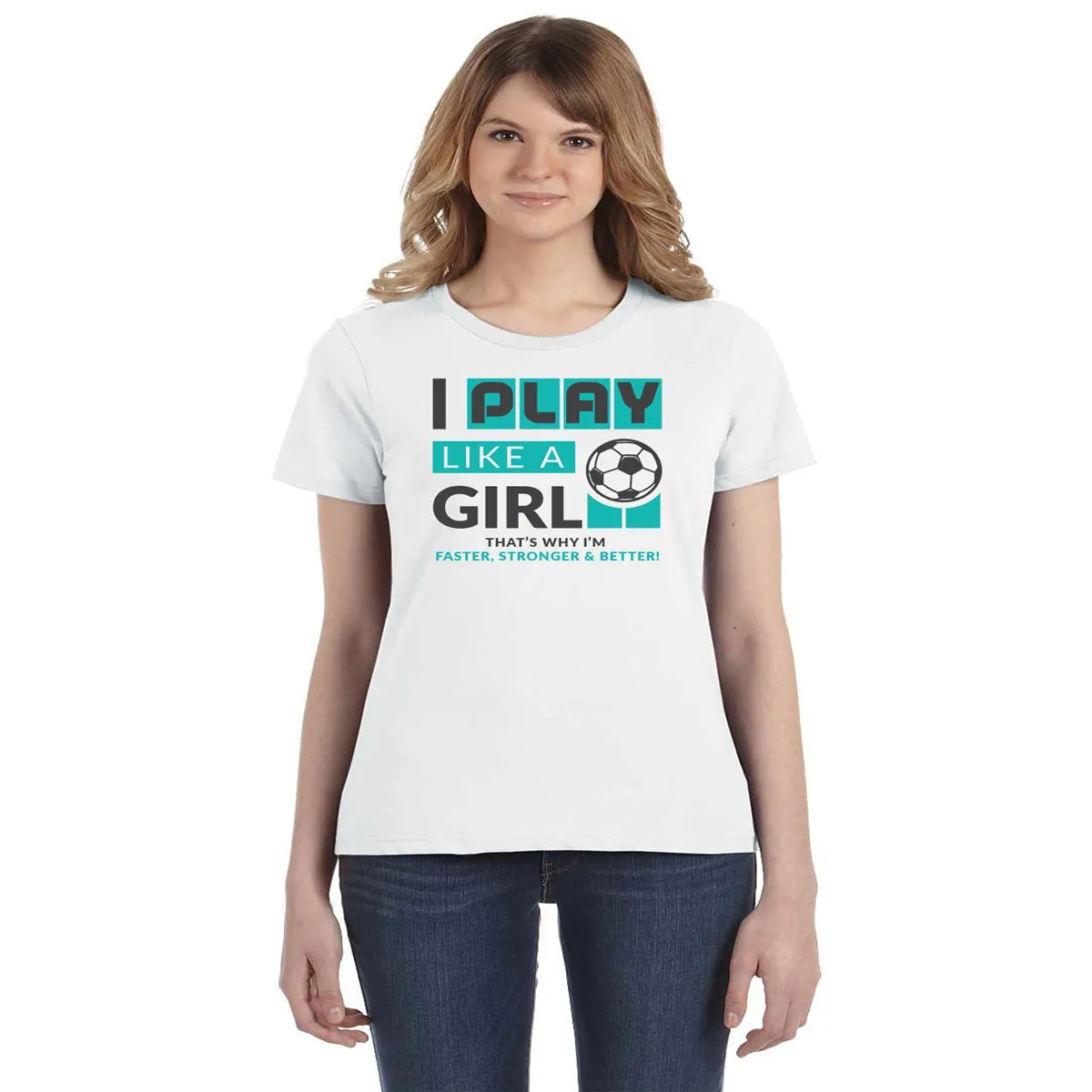 Play Like A Girl Soccer Tee