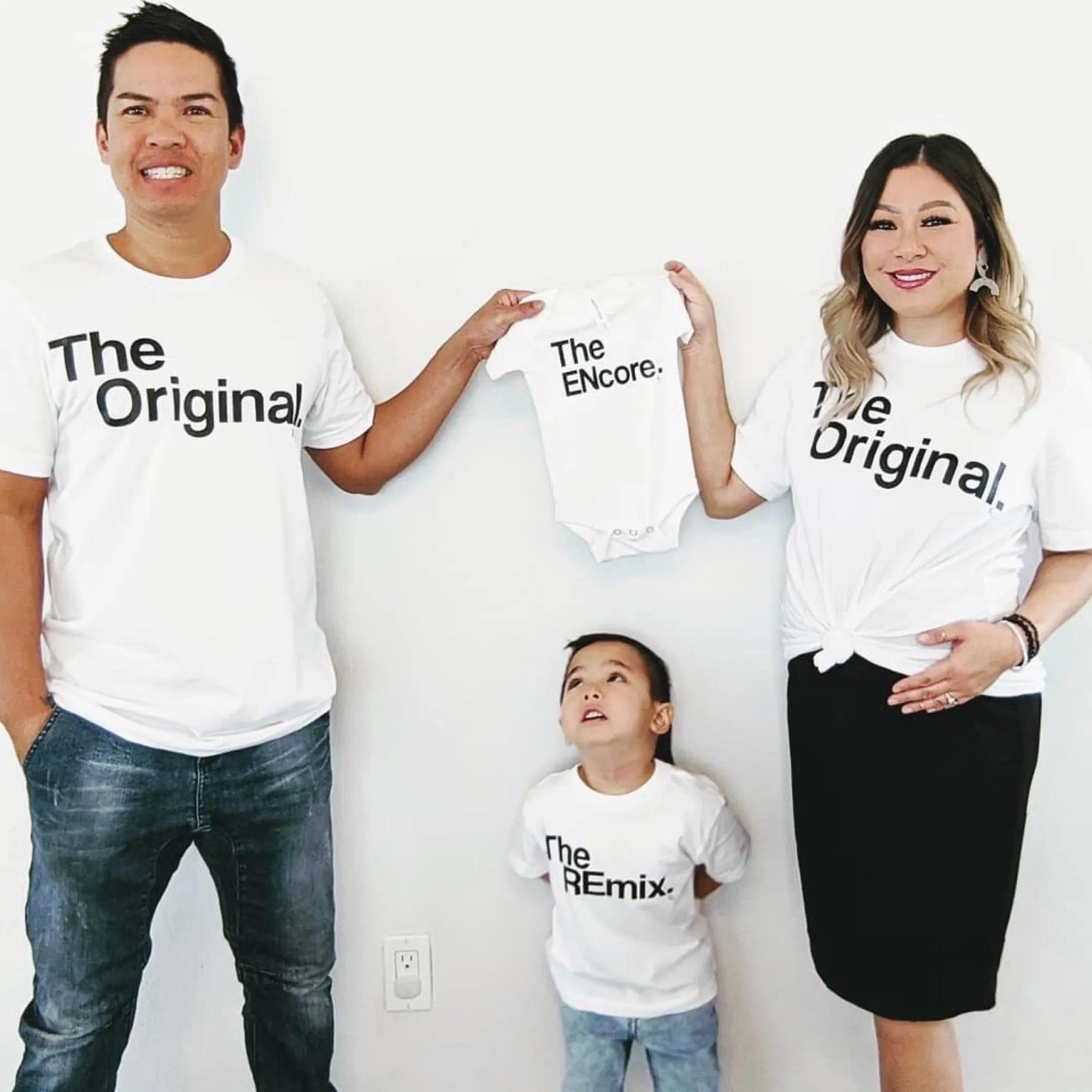 Pregnancy Announcement Shirts / The Original The Remix The Encore® (White)