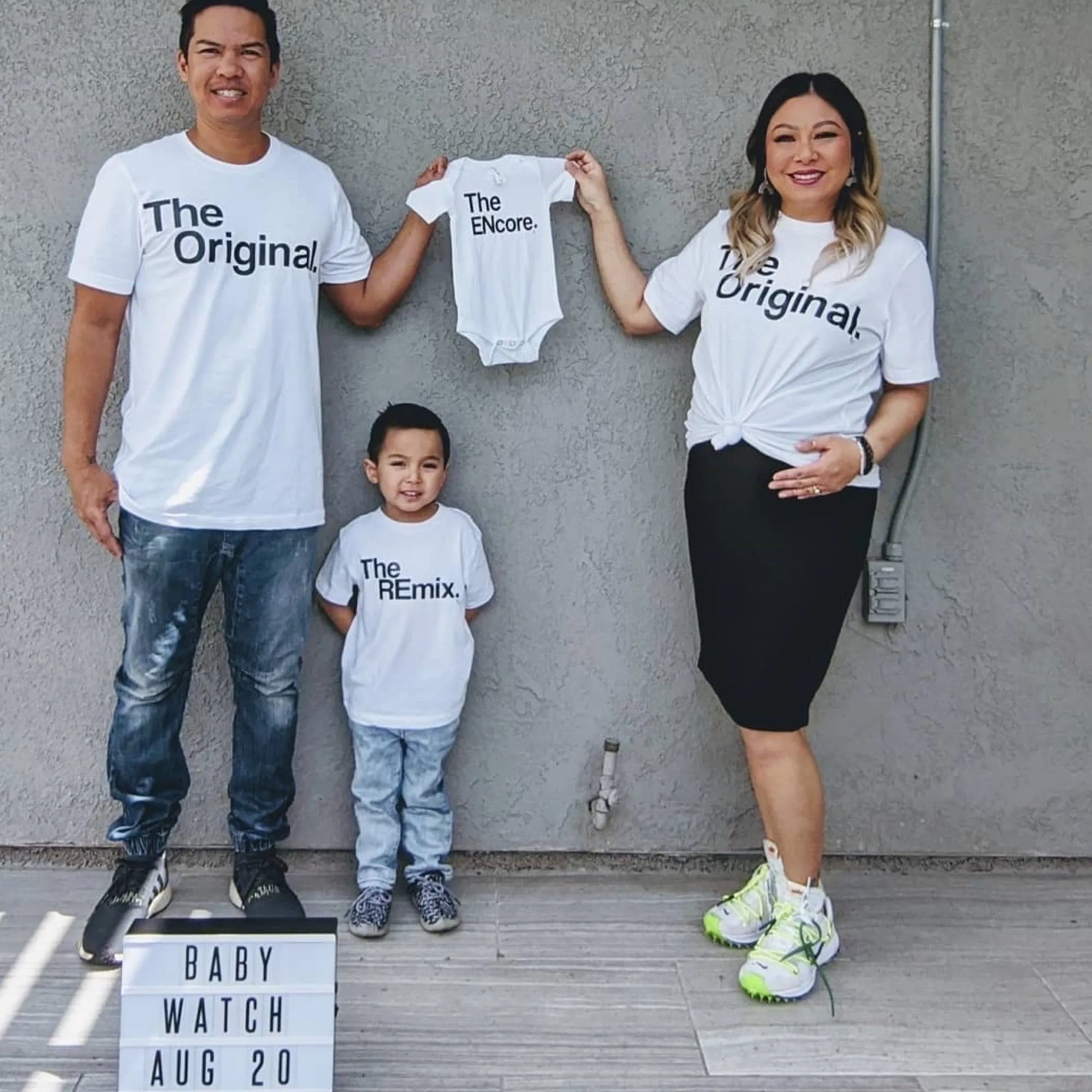 Pregnancy Announcement Shirts / The Original The Remix The Encore® (White)