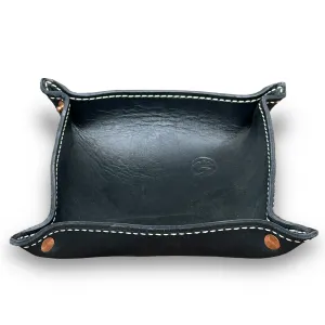 Premium Black Leather Valet Tray