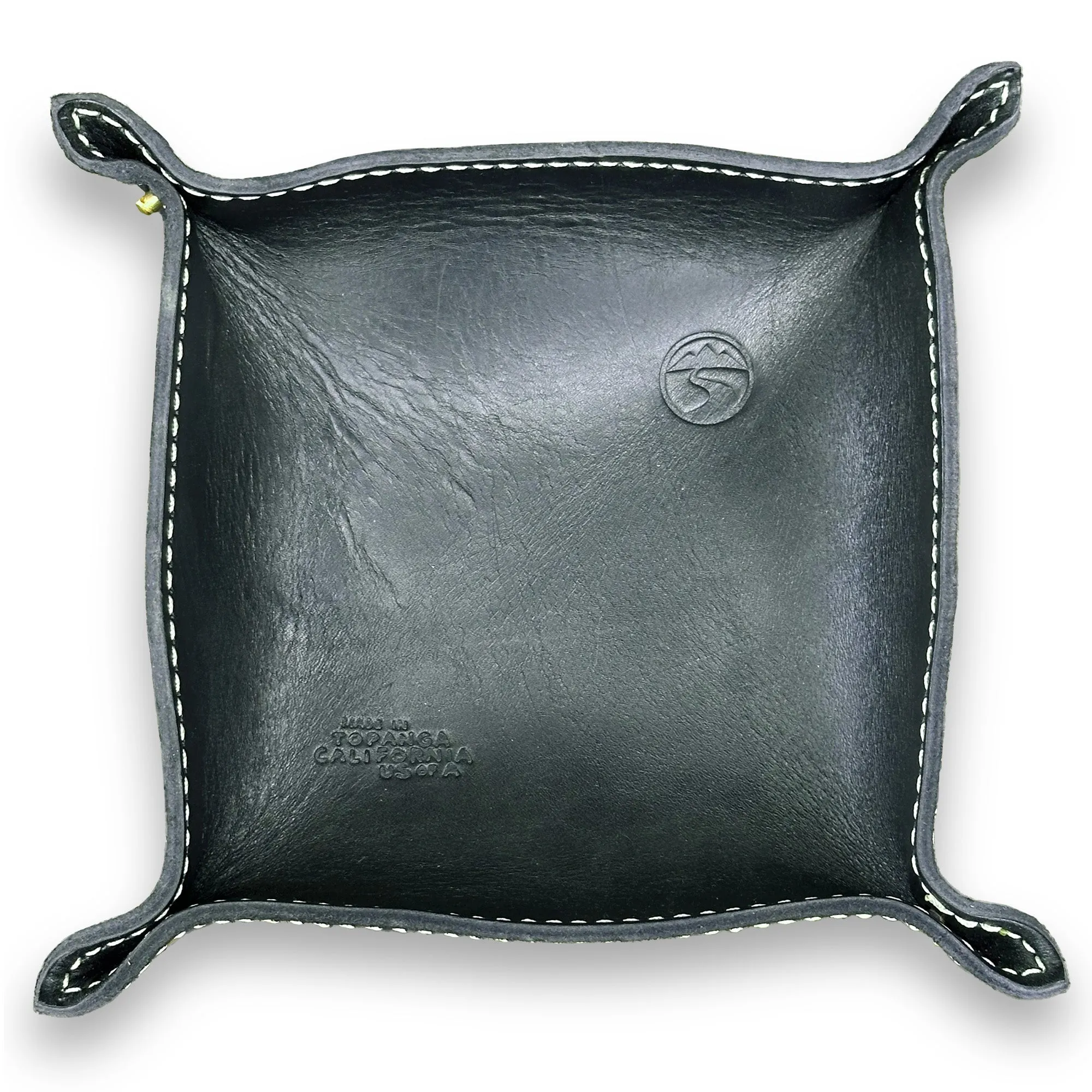 Premium Black Leather Valet Tray