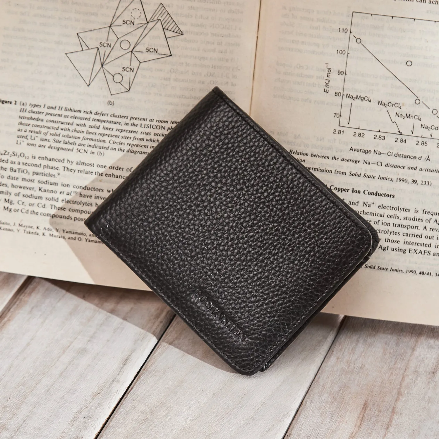 Premium Leather Wallet with 2 ID Window and Coin Slot for Men