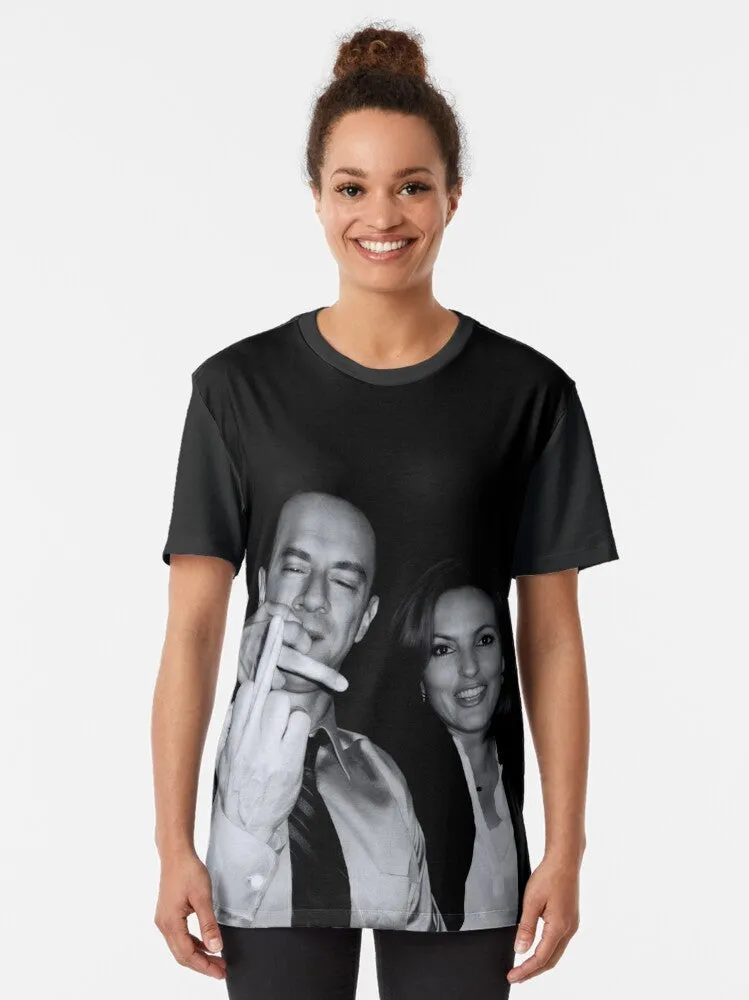 "Elliot Stabler and Olivia Benson: A Fearless Crime-Fighting Duo" Graphic T-Shirt