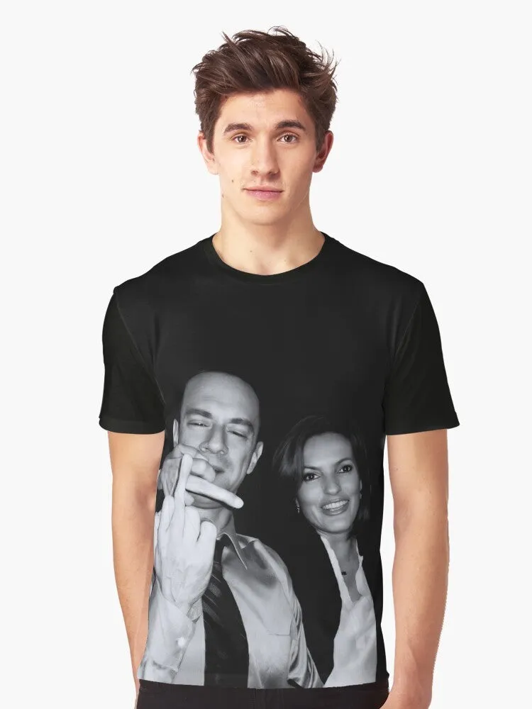 "Elliot Stabler and Olivia Benson: A Fearless Crime-Fighting Duo" Graphic T-Shirt