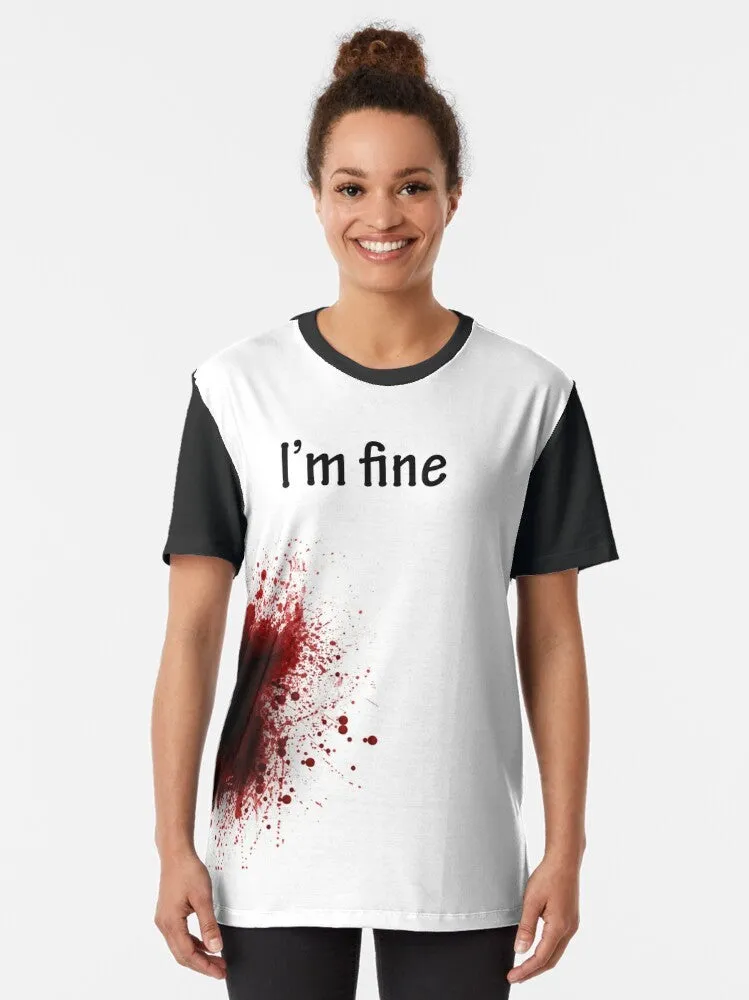 "I Am Fine" Graphic T-Shirt: A Humorous and Imaginative Design