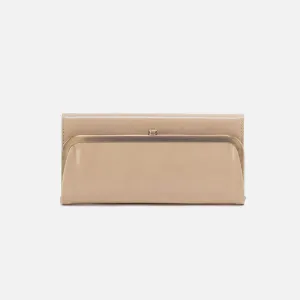 Rachel Continental Wallet In Polished Leather - Quartz