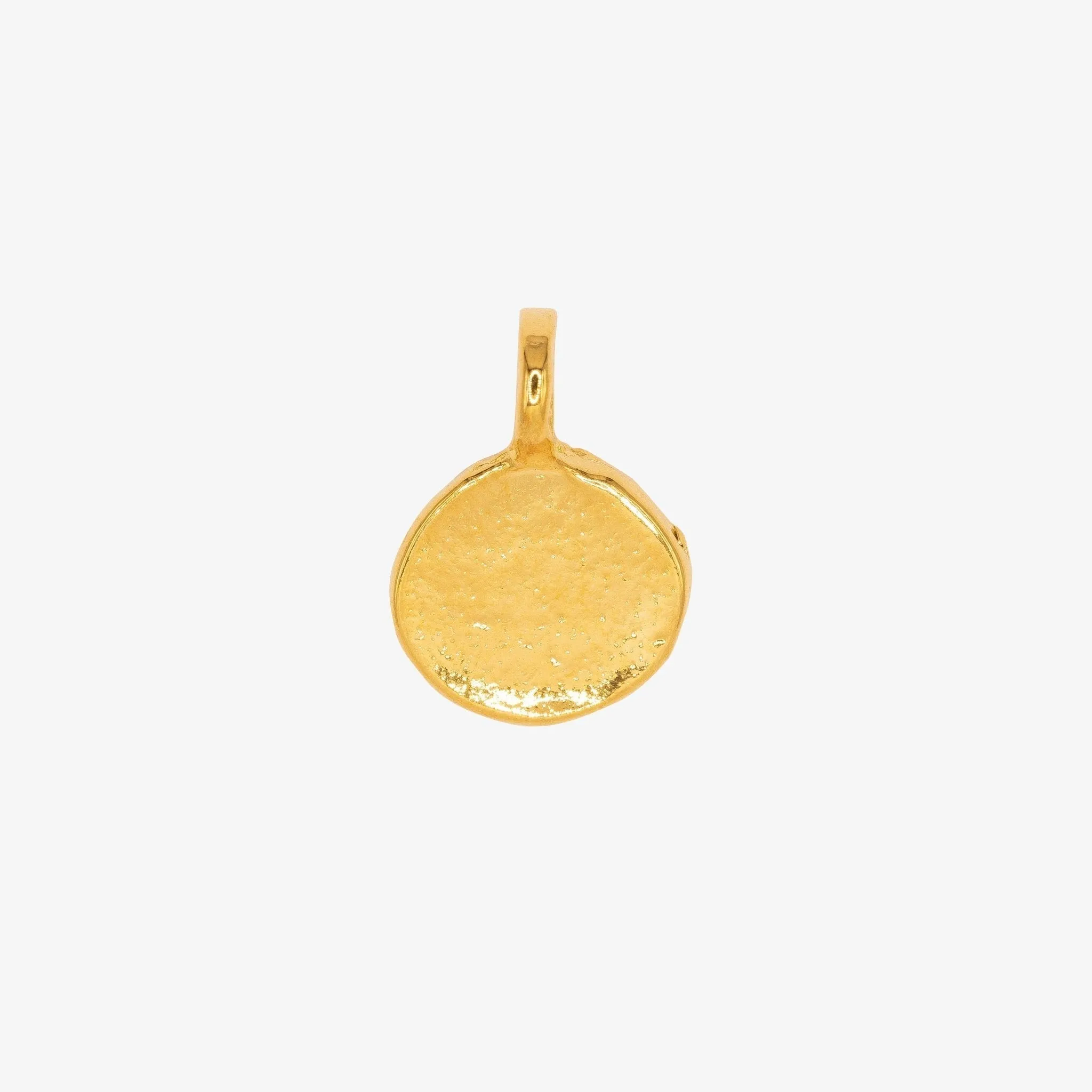 Round Stamping Charm Wholesale 14K Gold, Solid 14K Gold, G162