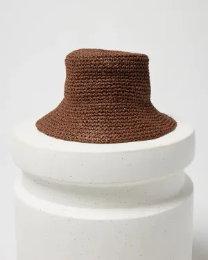 SABINA Bucket Hat in Tobacco