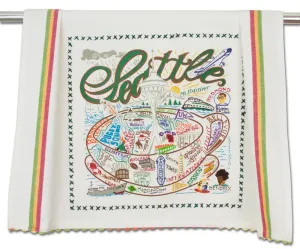 SEATTLE DISH TOWEL BY CATSTUDIO