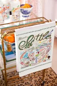 SEATTLE DISH TOWEL BY CATSTUDIO