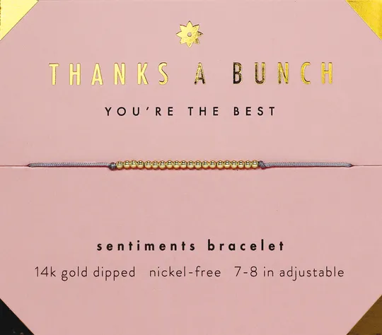 Sentiments Bracelet - Thanks