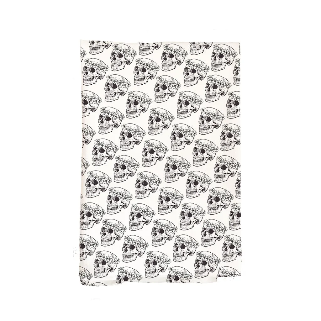 Skull With Lei Kitchen Towel