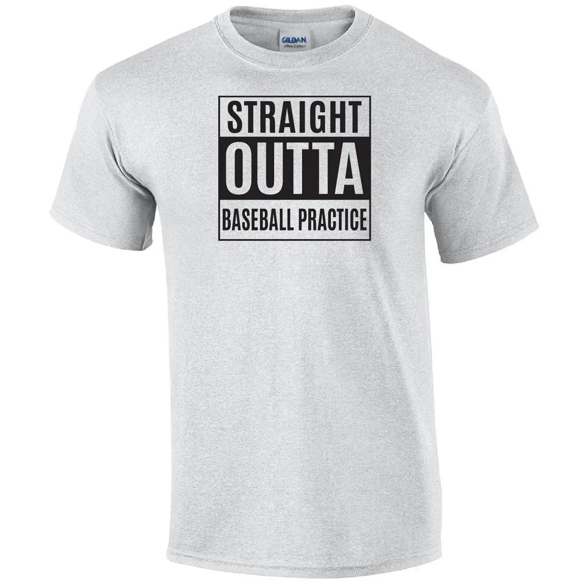 Straight Outta Baseball Practice Printed Tee