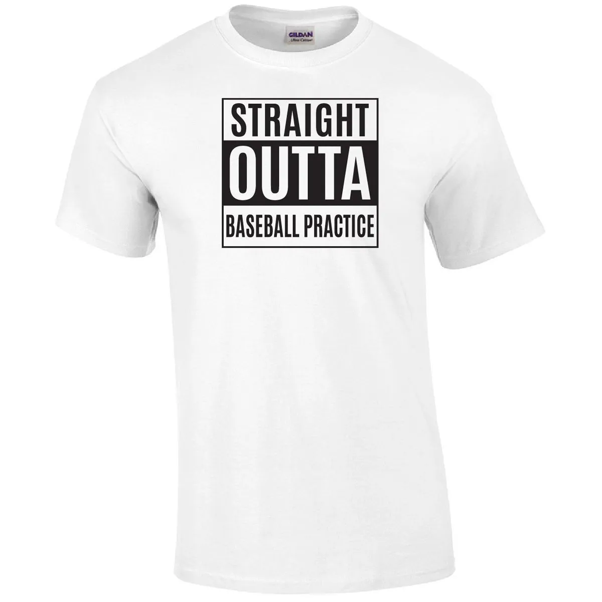 Straight Outta Baseball Practice Printed Tee