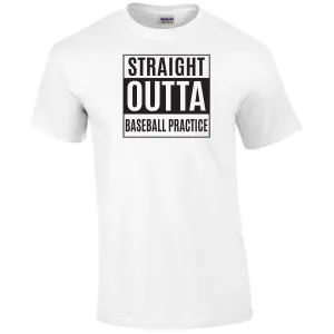 Straight Outta Baseball Practice Printed Tee