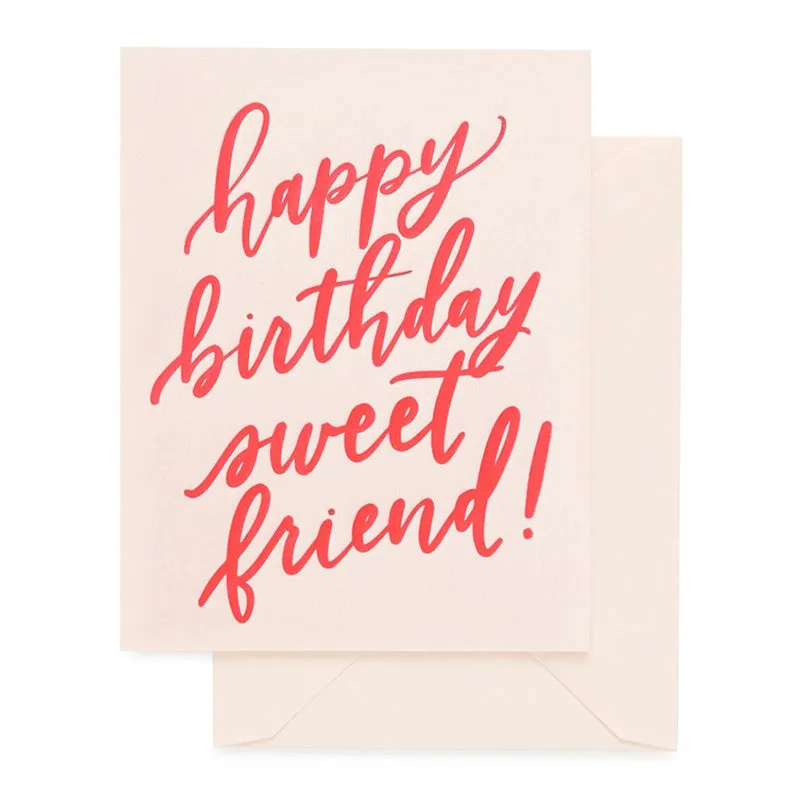 SUGAR PAPER | Happy Birthday Sweet Friend Card