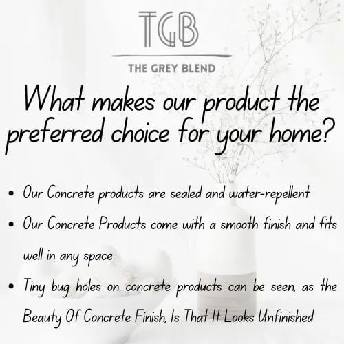 TGB-THE GREY BLEND Aesthetic Soy Wax Scented Candle with Reusable Concrete Jar and Lid | 20 Hours Burn Time | Ideal for Aromatherapy, Relaxation, Home Decor, Diwali Gifting | White Chocolate Scent