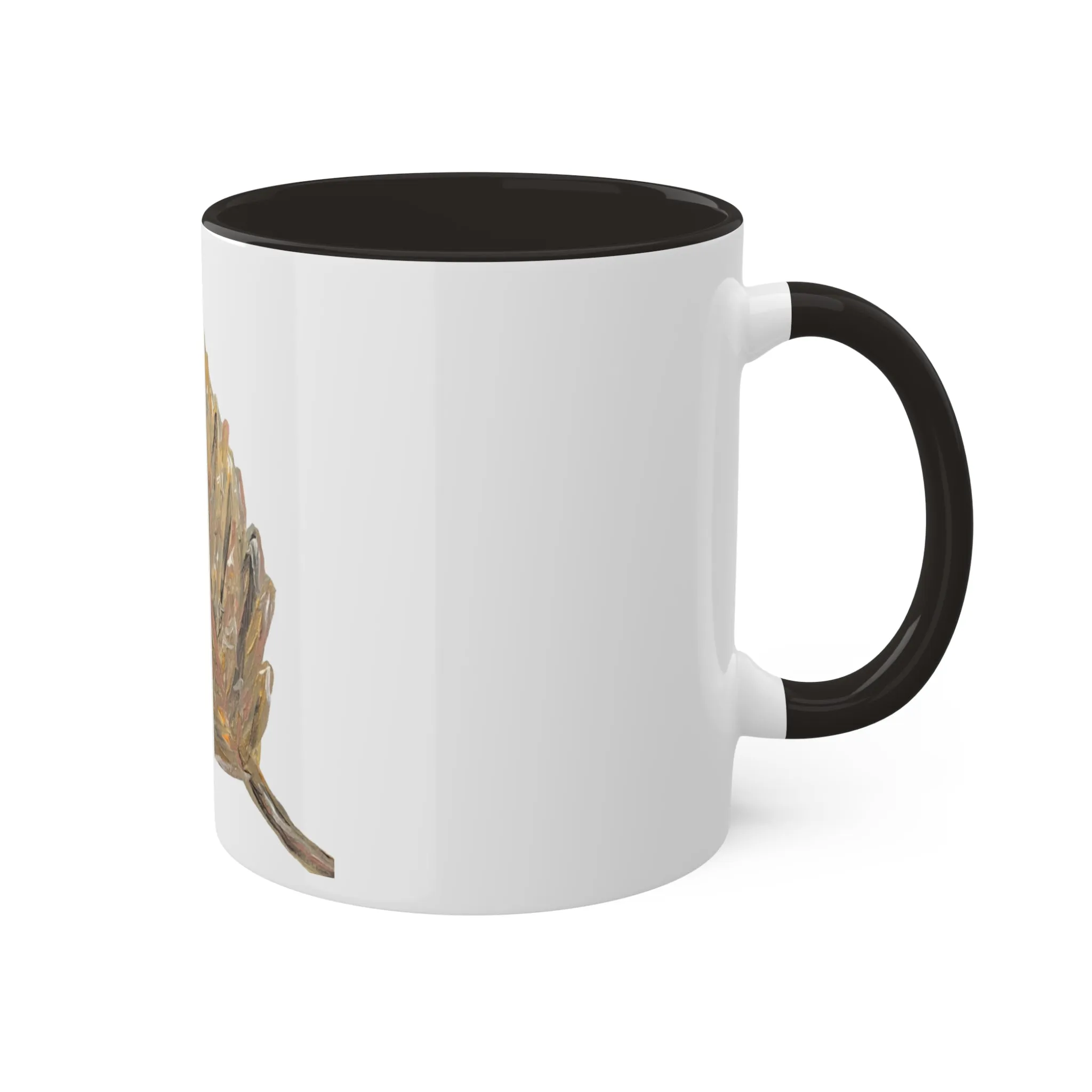 The Golden Leaf Black and White  Mugs, 11oz