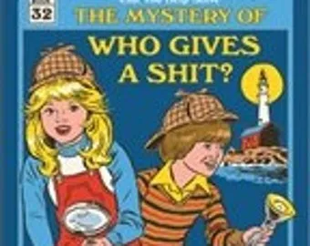 The Mystery of Who Gives a Shit? Large 2.5" x 3.5" Fridge Magnet