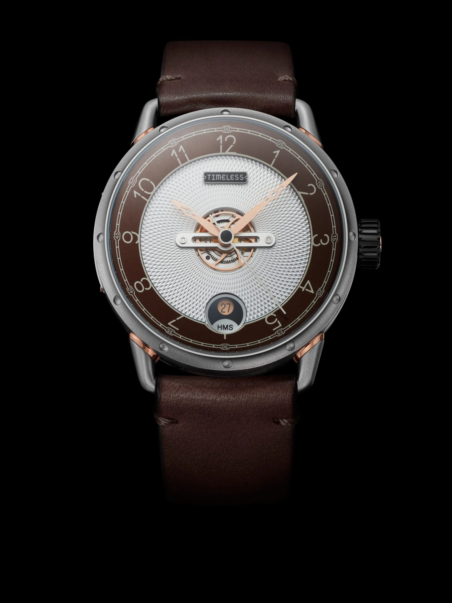 TIMELESS HMS 003 BROWN WHITE DIAL