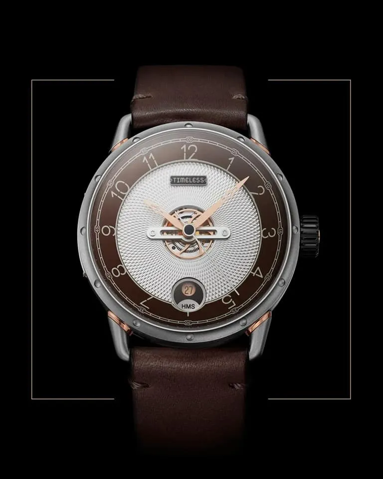 TIMELESS HMS 003 BROWN WHITE DIAL