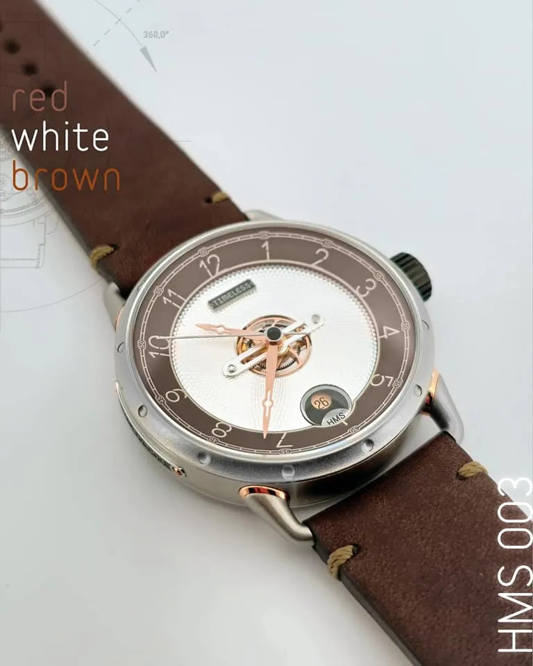 TIMELESS HMS 003 BROWN WHITE DIAL