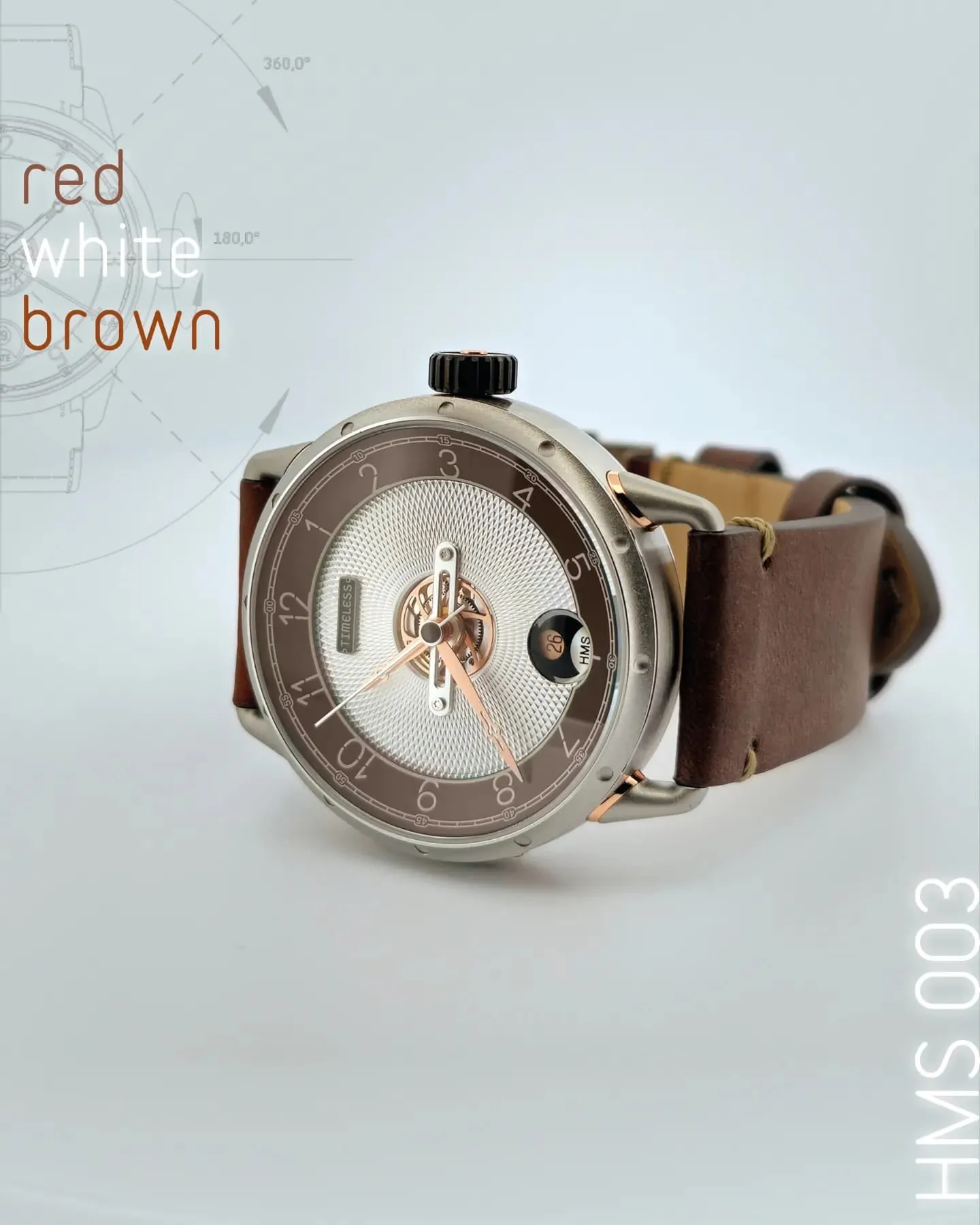 TIMELESS HMS 003 BROWN WHITE DIAL