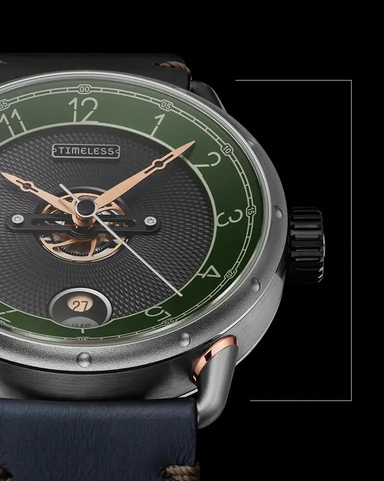 TIMELESS HMS 003 GREEN ANTRACITE DIAL