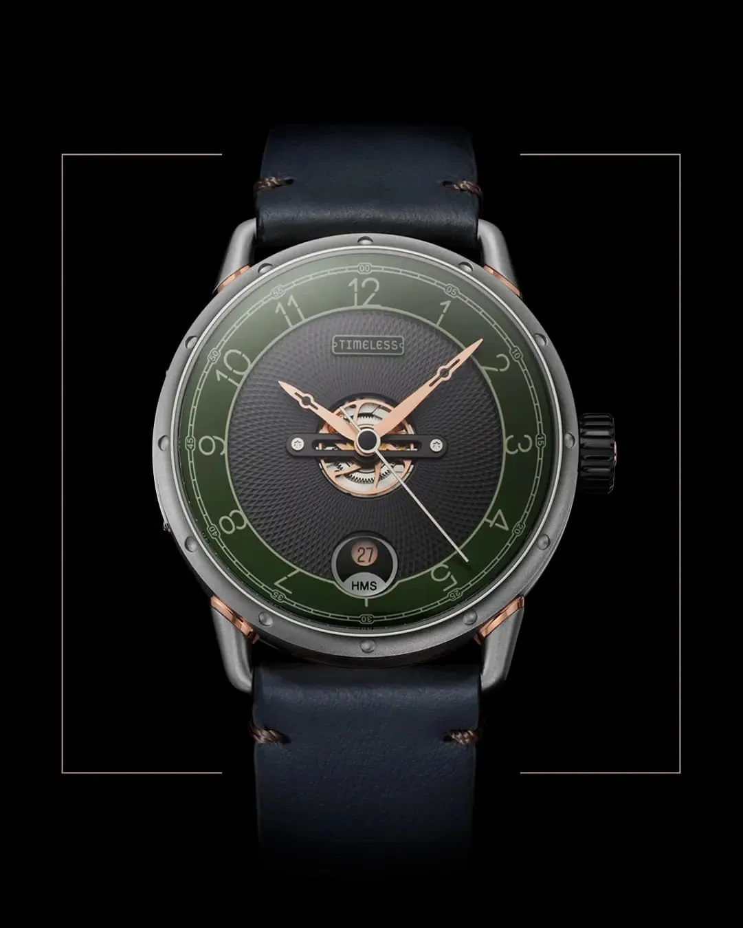 TIMELESS HMS 003 GREEN ANTRACITE DIAL