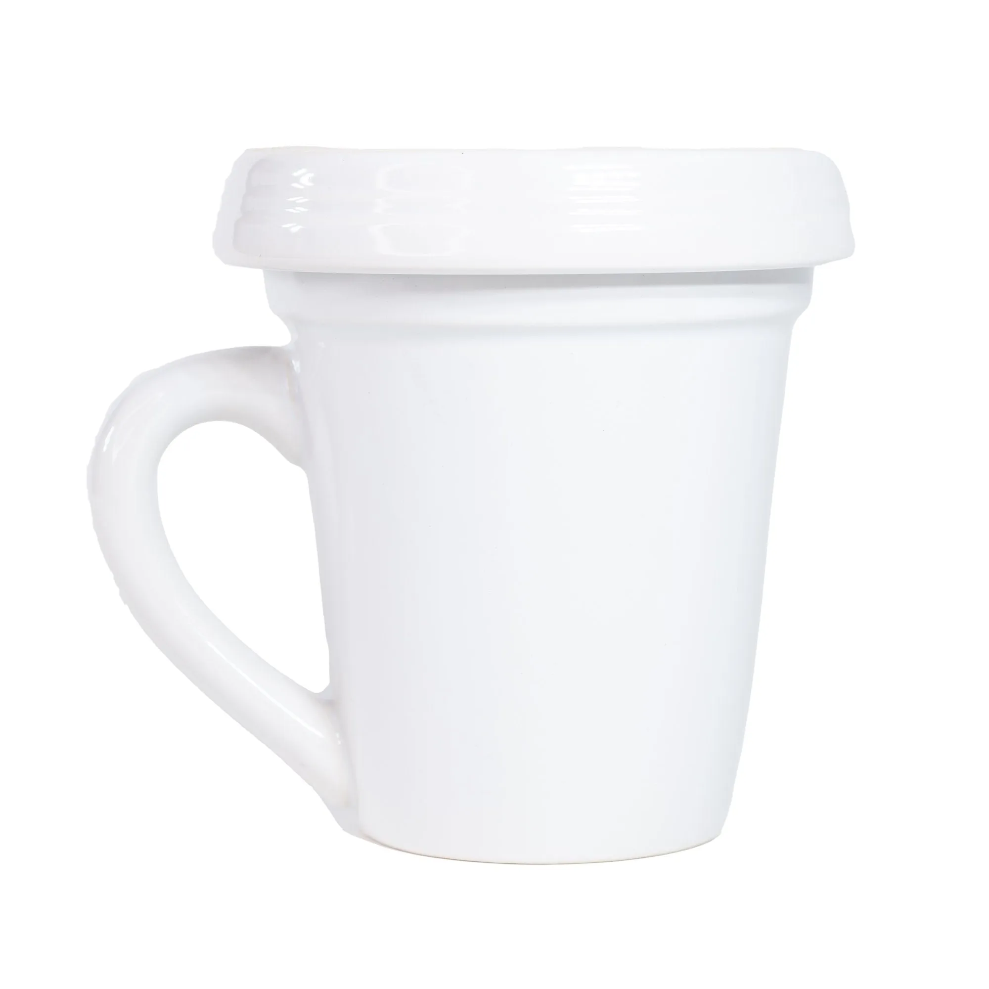 White Flower Pot Mug - “Be Unique” Without Scripture