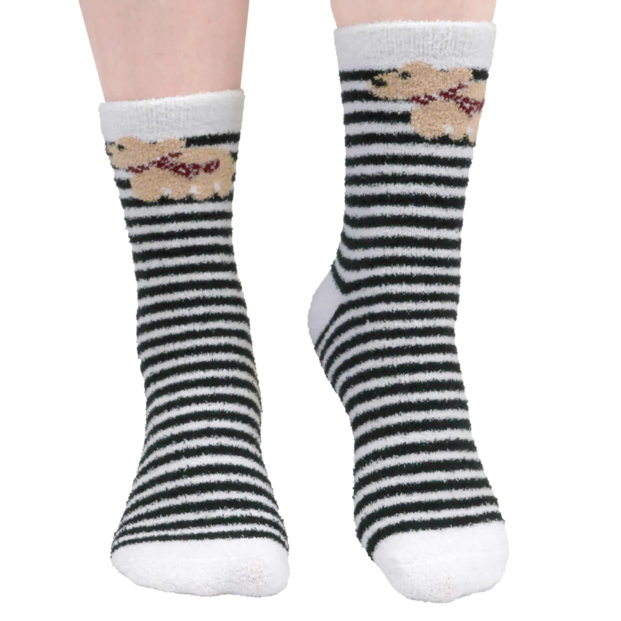 Women's Cute Fuzzy Warm Christmas Indoor Outdoor Cozy Crew Socks